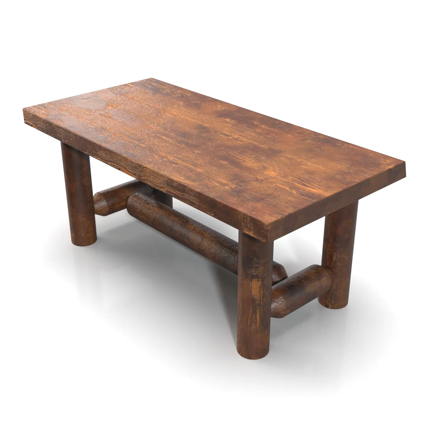 Live Edge Log Pine and Cedar Coffee Table PBR 3D Model_06